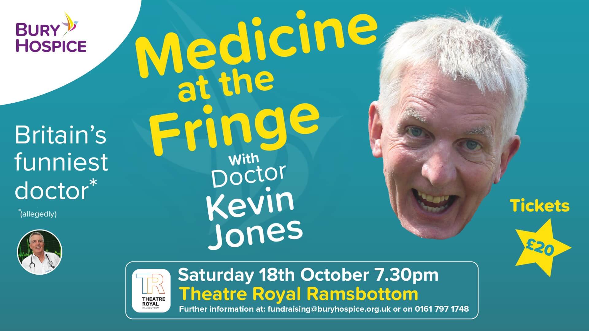 dr kevin medicine at the fringe graphic