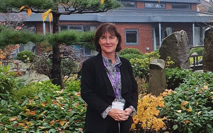 hellen in the japaneese garden